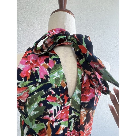 Sam Edelman High Neck Watercolor Dress Multicolor Size 2 NEW - Picture 6 of 10